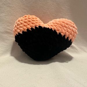 Hand made crocheted heart pillow/plush